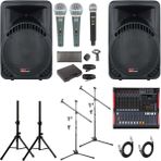 Lastvoice Ample Classy-Paket-2 Aktif Hoparlör ve Mixer Full Ses Sistemi Seti - Siyah