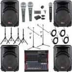 Lastvoice Ample Classy-Paket-4 Aktif Hoparlör ve Mixer Full Ses sistemi seti - Siyah