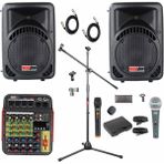 Lastvoice Ample Little Paket-2 Aktif Hoparlör ve Mixer Full Ses Sistemi Seti - Siyah