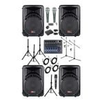 Lastvoice Ample Surface Paket-4 Aktif Hoparlör ve Mikser Full Ses Sistemi Seti