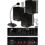 Lastvoice Black Large Paket-2 Hoparlör ve Amfi Anons Ses Sistemi Seti