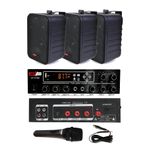 Lastvoice Black Large Paket-2 Hoparlör ve Anfi Anons Ses Sistemi Seti