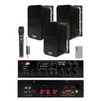 Lastvoice Black Large Plus Paket-2 Hoparlör ve Amfi Anons Ses Sistemi Seti