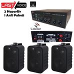 Lastvoice Black Soft Paket-2 Hoparlör ve Anfi Mağaza Ses Sistemi