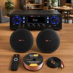 Lastvoice Black Stately Pack-2 Tavan Hoparlörü ve Anfi Ses Sistemi Seti - Paket-1