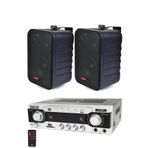 Lastvoice Black Wall Small Paket-1 Hoparlör ve Anfi Ses Sistemi Seti
