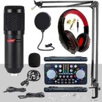 Lastvoice BM800 Persuasive Paket-1 Stüdyo Mikrofon Ses Kartı Kulaklık Stand