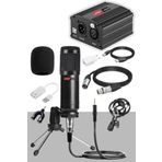 Lastvoice BM800GP Pak Condenser Mikrofon Phantom Power Mini Tripod Ses Kartı