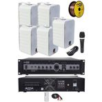 Lastvoice High Voice Paket-2 Bölgeli Amfi ve Duvar Hoparlör Ses Anons Sistemi Seti