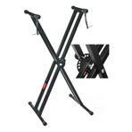 Lastvoice Ks-04dw Çift Profilli 7 Kademeli Üst Segmen Org Sehpası Standı Ayağı (SABİTLEME KAYIŞLI)