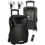 Lastvoice LS-P1912HH Portatif Taşınabilir 2'li Headset Mikrofonlu Seyyar Ses Sistemi 12 İNÇ 800 WATT