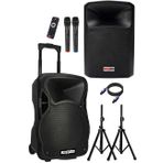 Lastvoice LS-P1915EE-PAK Portatif Taşınabilir Şarjlı Ses Sistemi Aktif + Pasif Set (1200W + 800W)