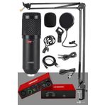 LASTVOİCE Midex Glx Paket-3 BM800 Mikrofon + Stüdyo Ses Kartı + Stand + Filtre