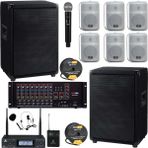 Lastvoice Okul Ses Sistemi Ideal Iç-Dış Anfi Hoparlör Sistemi Full Paket-6 - Siyah