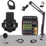 Lastvoice Rec Paket-3 Stüdyo Kayıt Paketi MX-2020 Mikrofon Phantomlu Stand Filtre Mikser Kulaklık