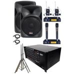 Lastvoice School Paket-2 Okul Tören Ses Sistemi Full Set (Hoparlör Anfi Mikrofon Stand)
