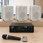 Lastvoice Soft Paket-2 Hoparlör Anfi Mikrofon Mağaza Ses Sistemi Seti - Siyah