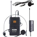 Lastvoice SXC-999Y Şarjlı Telsiz Kablosuz Headset Uhf Sabit Kanal Yaka Mikrofonu