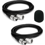 Lastvoice Xlr To Xlr Stereo 5 Metre Mikrofon Kablosu 2Lı Set Sunger Hediye (Mc2105x)