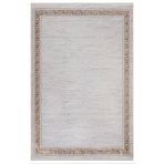 Latasha Altın Çerçeveli Modern Geometrik Etnik Desenli Boho Makinada Yıkanabilir Hafif Hav Toz Vermez Leke Tutmaz Kaymaz Taban Dijital Makine Baskı Halı Oturma Odası Salon Yolluk Koridor Mutfak Halısı