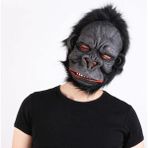 Lateks Goril Maskesi Maymun Maskesi Et Maskesi Orangutan Siyah Saçlı 1 No - Lisinya - 001-Renkli