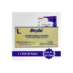 Lateks Pudralı Muayene Eldiveni Tek Kul. - 100'Lük Kutu (L Beden) Koli 20 Paket
