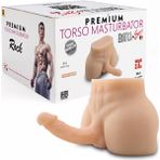 Latent Shop Premium Torso Masturbator Rock - Anal Girişli 17 cm Yapay Penisli Erkek Realistik Yarım Vücut Manken