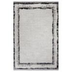 Latesha Gri Çerçeveli Modern Geometrik Etnik Desenli Boho Makinada Yıkanabilir Hafif Hav Toz Vermez Leke Tutmaz Kaymaz Taban Dijital Makine Baskı Halı Oturma Odası Salon Yolluk Koridor Mutfak Halısı