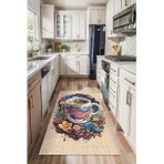 Latte Dizayn Galaxy Şönil Pamuk Tabanlı Yıkanabilir Kaymaz Antibakteriyel Mutfak Halısı 200x300