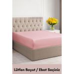 Latte Tekstil Pembe Renkli Pamuklu Penye Kumaş Fitted Lastikli Çarşaf Tek-Çift-Battal Ebat - 90 x 190