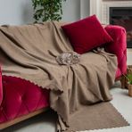 Latuda Concept Kaymaz Koltuk Örtüsü Çift Taraflı Mikrofiber Şönil 175x215 cm Kapuçino – Kedi Köpek ve Çocuk Dostu - 175 x 215 cm