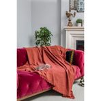 Latuda Concept Kaymaz Koltuk Örtüsü Çift Taraflı Mikrofiber Şönil 175x215 cm Kiremit – Kedi Köpek ve Çocuk Dostu