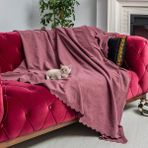 Latuda Concept Kaymaz Koltuk Örtüsü Çift Taraflı Mikrofiber Şönil 175x215 cm Rose – Kedi Köpek ve Çocuk Dostu - 175 x 215 cm