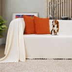 Latuda Concept Kaymaz Koltuk Örtüsü Çift Taraflı Mikrofiber Şönil 175x300 cm Ekru – Kedi Köpek ve Çocuk Dostu - 175 x 300 cm