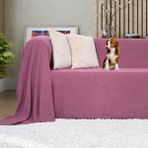 Latuda Concept Kaymaz Koltuk Örtüsü Çift Taraflı Mikrofiber Şönil 175x300 cm Gül Kurusu – Kedi Köpek ve Çocuk Dostu - 175 x 300 cm