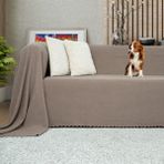 Latuda Concept Kaymaz Koltuk Örtüsü Çift Taraflı Mikrofiber Şönil 175x300 cm Kapuçino – Kedi Köpek ve Çocuk Dostu - 175 x 300 cm