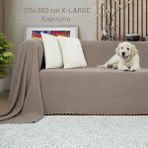 Latuda Concept Kaymaz Koltuk Örtüsü Çift Taraflı Mikrofiber Şönil 175X350 cm XLARGE - Kapuçino – Kedi Köpek ve Çocuk Dostu - 175 x 350 cm
