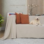 Latuda Concept Kaymaz Koltuk Örtüsü Çift Taraflı Mikrofiber Şönil 175X350 cm XLARGE- Kil – Kedi Köpek ve Çocuk Dostu - 175 x 350 cm