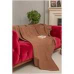 Latuda Concept Koltuk Örtüsü | Çekyat Örtüsü | Koltuk Şalı 175x215 Mikrofiber Şönil Çift Taraflı Kaymaz | Kahve