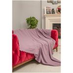 Latuda Concept Koltuk Örtüsü | Çekyat Örtüsü | Koltuk Şalı 175x215 Mikrofiber Şönil Çift Taraflı Kaymaz | Lila