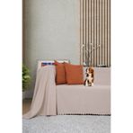 Latuda Concept Koltuk Örtüsü | Çekyat Örtüsü | Koltuk Şalı 175x300 Mikrofiber Şönil Çift Taraflı Kaymaz | Camel