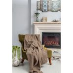 Latuda Concept Mikrofiber Şönil Tek kişilik Koltuk Örtüsü Berjer Çift Taraflı 110x175 cm ( 2Adet ) Kapuçino