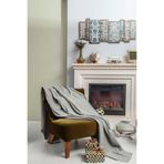 Latuda Concept Mikrofiber Şönil Tek kişilik Koltuk Örtüsü Berjer Çift Taraflı 110x175 cm ( 2Adet ) Taş