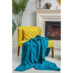 Latuda Concept Mikrofiber Şönil Tek kişilik Koltuk Örtüsü Berjer Çift Taraflı 110x175 cm ( 2Adet ) Turkuaz