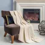 Latuda Concept Tekli Koltuk Örtüsü 110x175 (2 Adet) Berjer Çift Taraflı Kaymaz Şönil , Krem - 110 x 175 cm