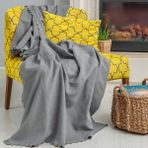 Latuda Concept Tekli Koltuk Örtüsü 110x175 (2 Adet) Berjer Çift Taraflı Kaymaz Şönil , Kurşun - 110 x 175 cm - Gri