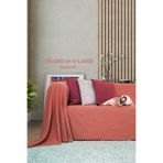 Latuda Home Kaymaz Koltuk Örtüsü Çift Taraflı Mikrofiber Şönil 175x350 cm XL- Kiremit – Kedi Köpek ve Çocuk Dost