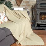 Latuda Home Mikrofiber Şönil Fitilli Minimalist Koltuk Örtüsü - 175 x 215 Cm, Çift Taraflı, Kaymaz, Terletmez Camel