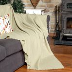 Latuda Home Mikrofiber Şönil Fitilli Minimalist Koltuk Örtüsü - 175x215 cm, Çift Taraflı, Kaymaz, Terletmez,Krem