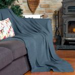 Latuda Home Mikrofiber Şönil Fitilli Minimalist Tekli Koltuk Örtüsü - 110 x 175 cm ,2 Adet Çift Taraflı, Kaymaz, Terletmez Mavi - 110 x 175 cm